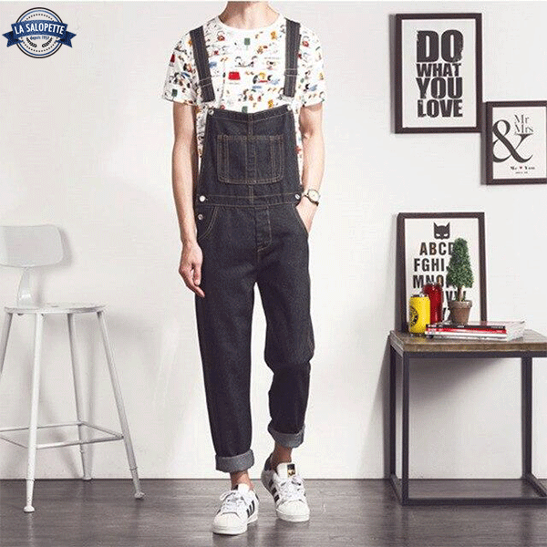 Denim Overalls Men Vintage Trend