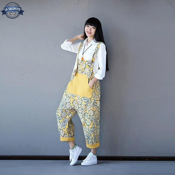 Vintage Overalls Japanese Style Woman