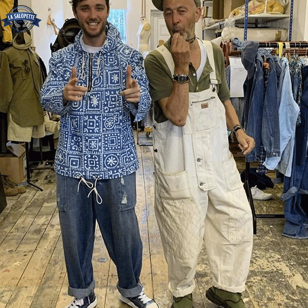 Denim Overalls White Man Snow