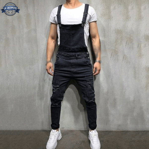 Denim Overalls Black Sizy Man