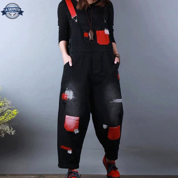 Denim Overalls Black Kyoto