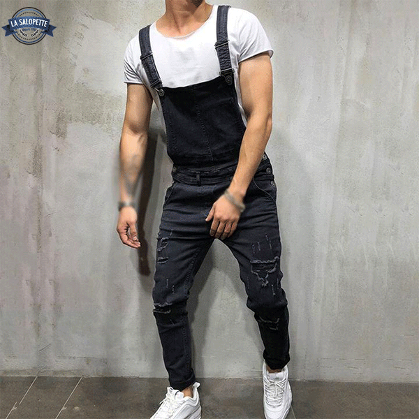 Denim Overalls Black Sizy Man