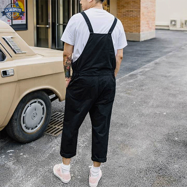 Work Overalls Black Man Unusual