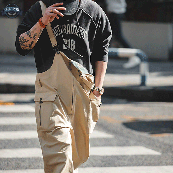 Work Overalls Oversized Beige