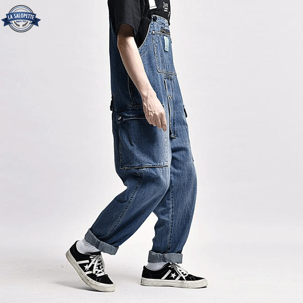 Denim Overalls Dark Blue City