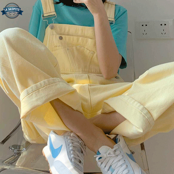 Denim Overalls Pastel Yellow