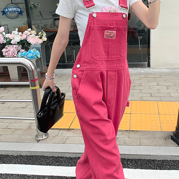Denim Overalls Pink Lina