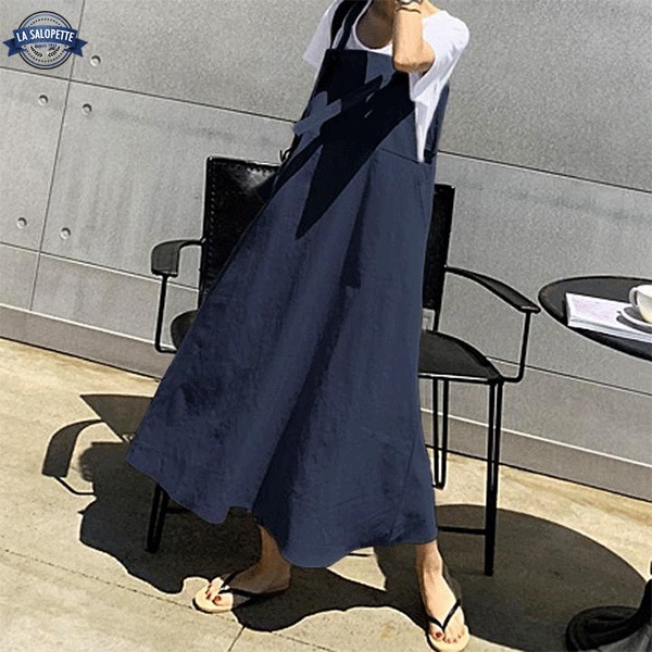 Pinafore Dress Navy Blue aia
