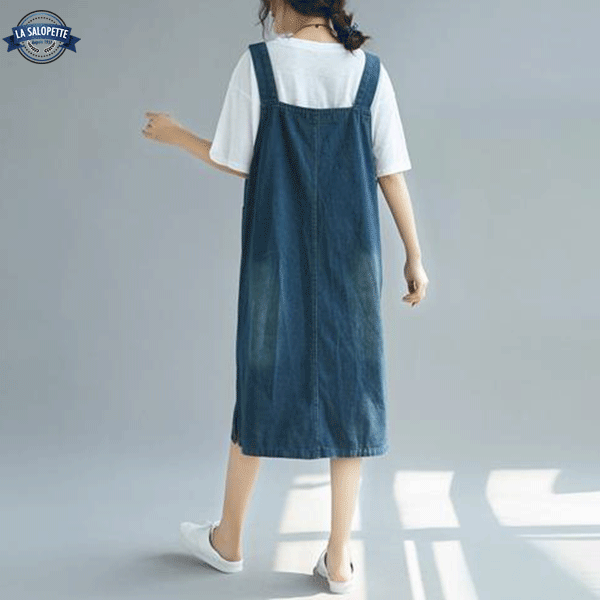 Pinafore Dress Duck Blue