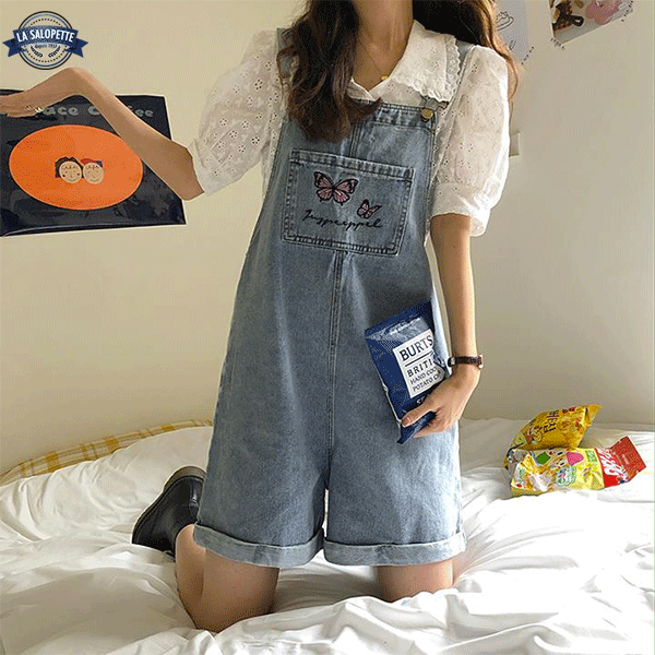 Short Overalls in Denim Woman Ottawa