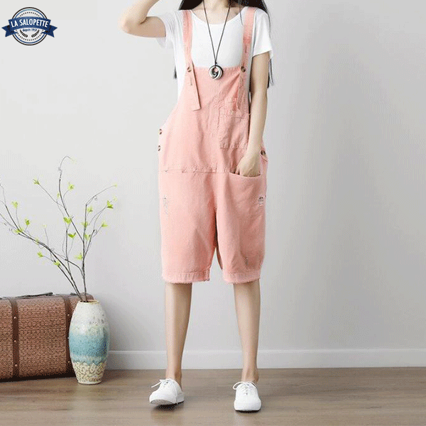 Short Overalls Salmon Pink