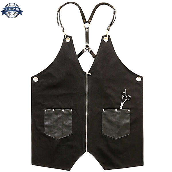 Black Linen Cooking Apron